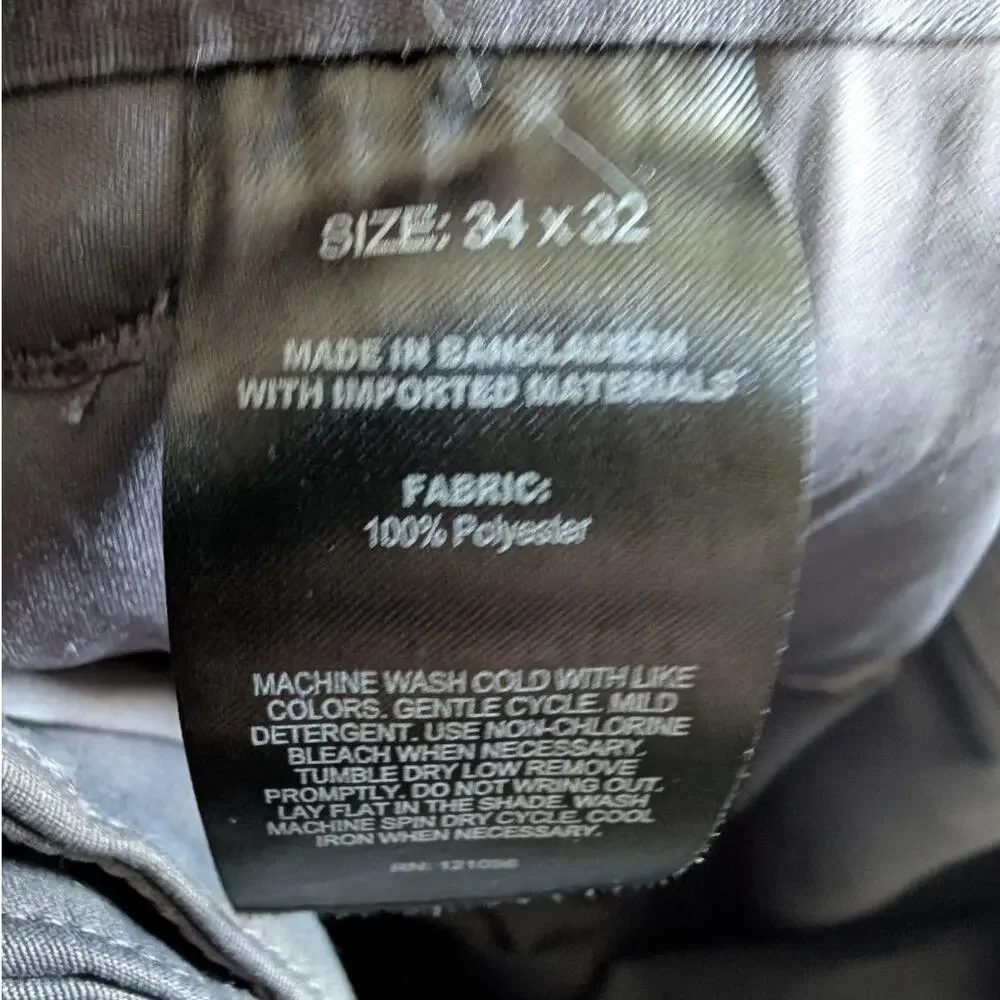 Copper & Oak Supply Co. Tech Utility Pants Mens 34x32 Gray Straight Fit Outdoor